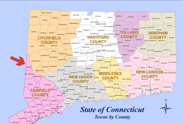 Connecticut Town Map